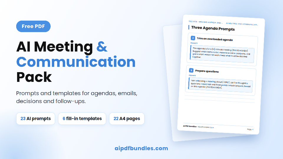 AI Meeting and Communication Productivity Pack