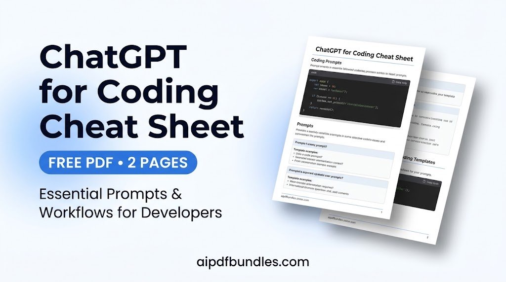 ChatGPT for Coding Cheat Sheet