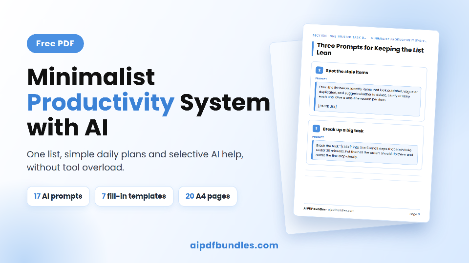 Minimalist Productivity System with AI