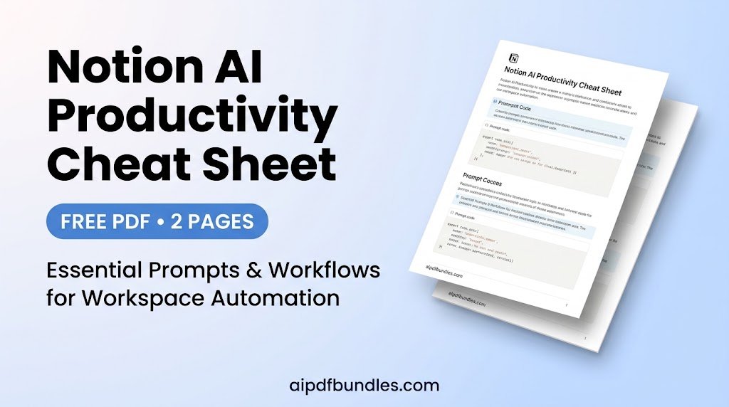 Notion + AI Productivity Cheat Sheet