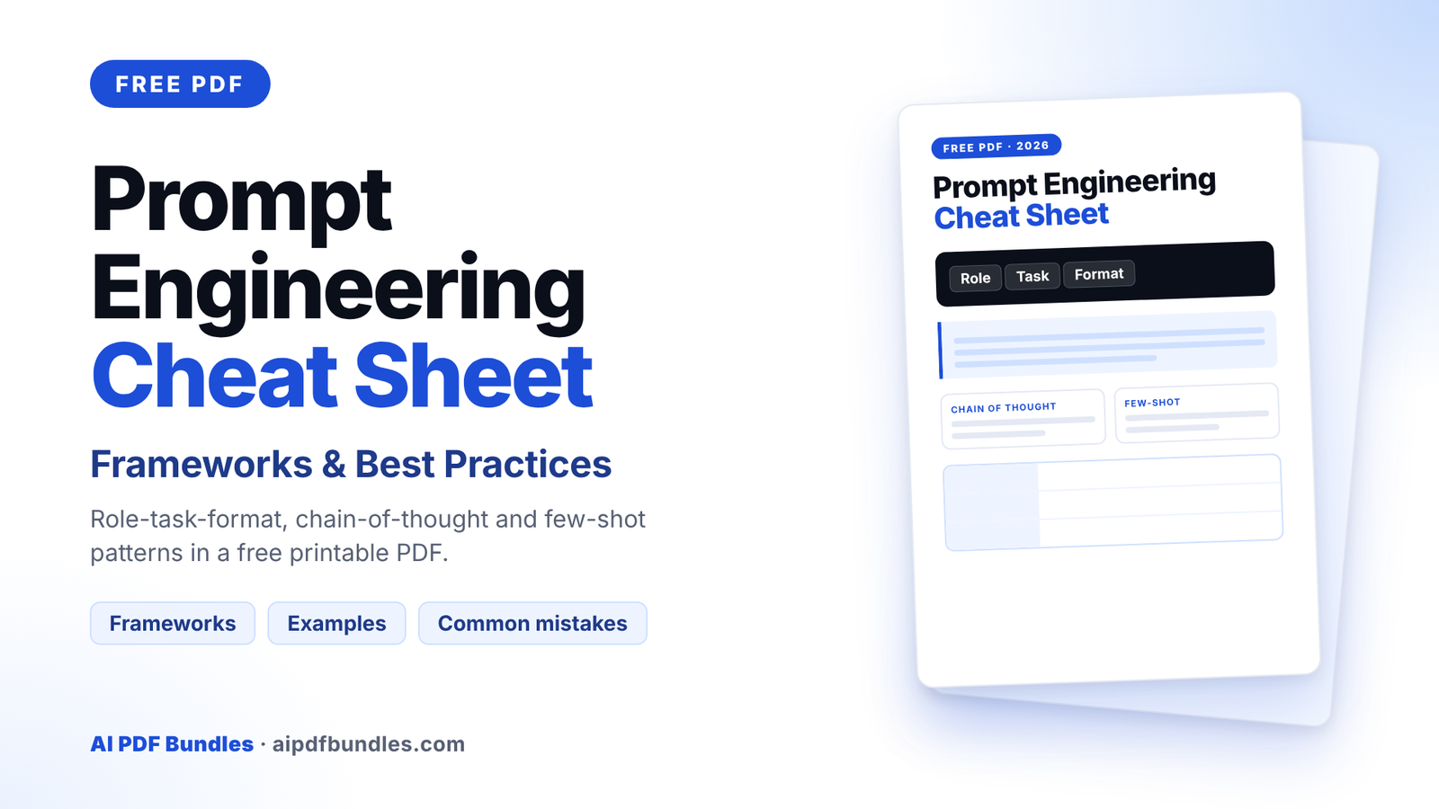 Prompt Engineering Cheat Sheet